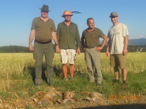 Raubwildbejagung zur Erntezeit_Jäger