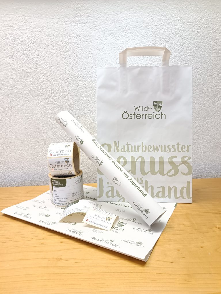 Etiketten und Produkte zur Wildbretvermarktung, OÖ LJV