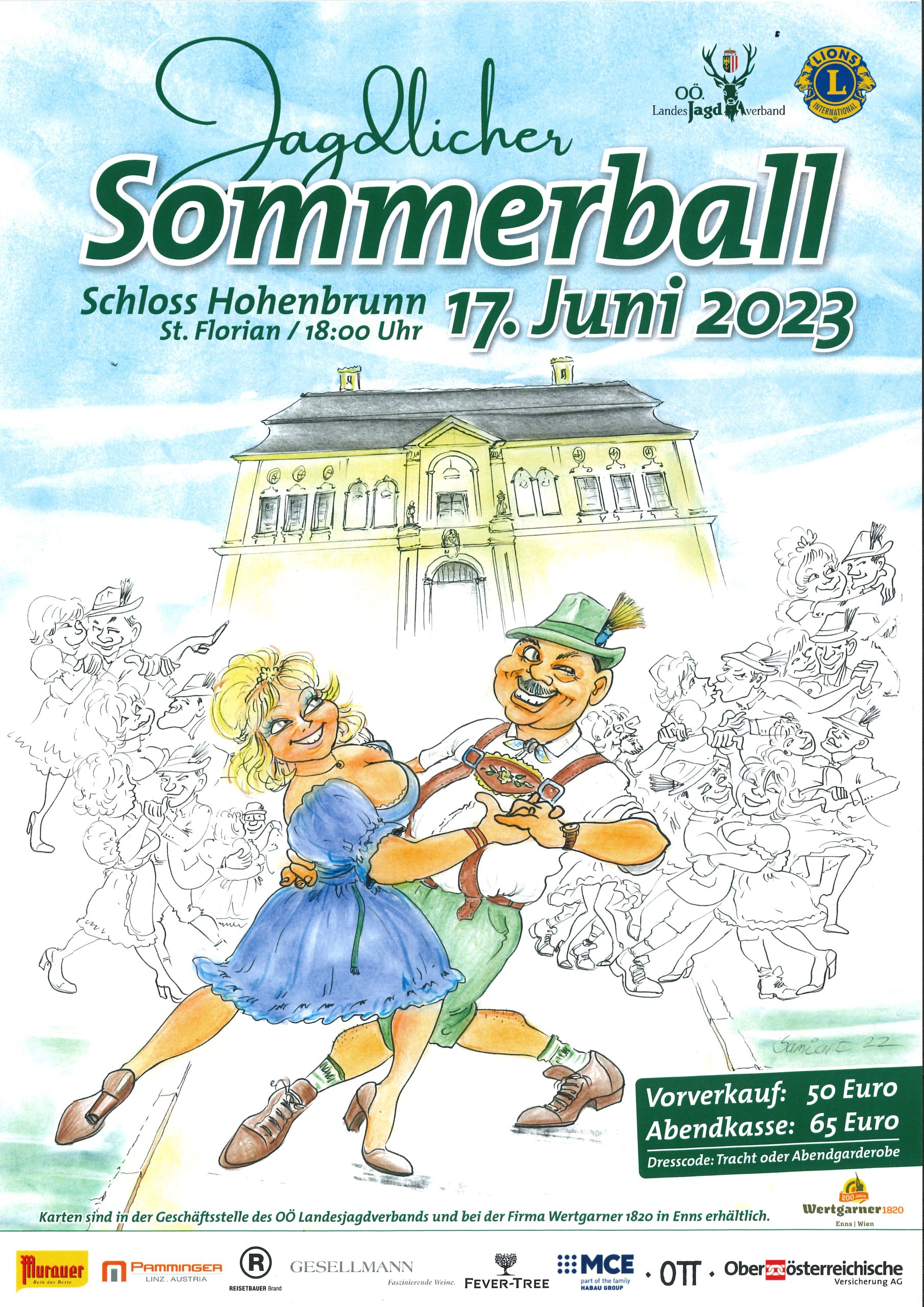 Jagdlicher Sommerball im Schloss Hohenbrunn, OÖ LJV