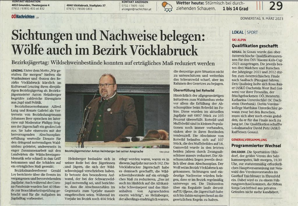 Pressespiegel Vöcklabruck, OÖ LJV