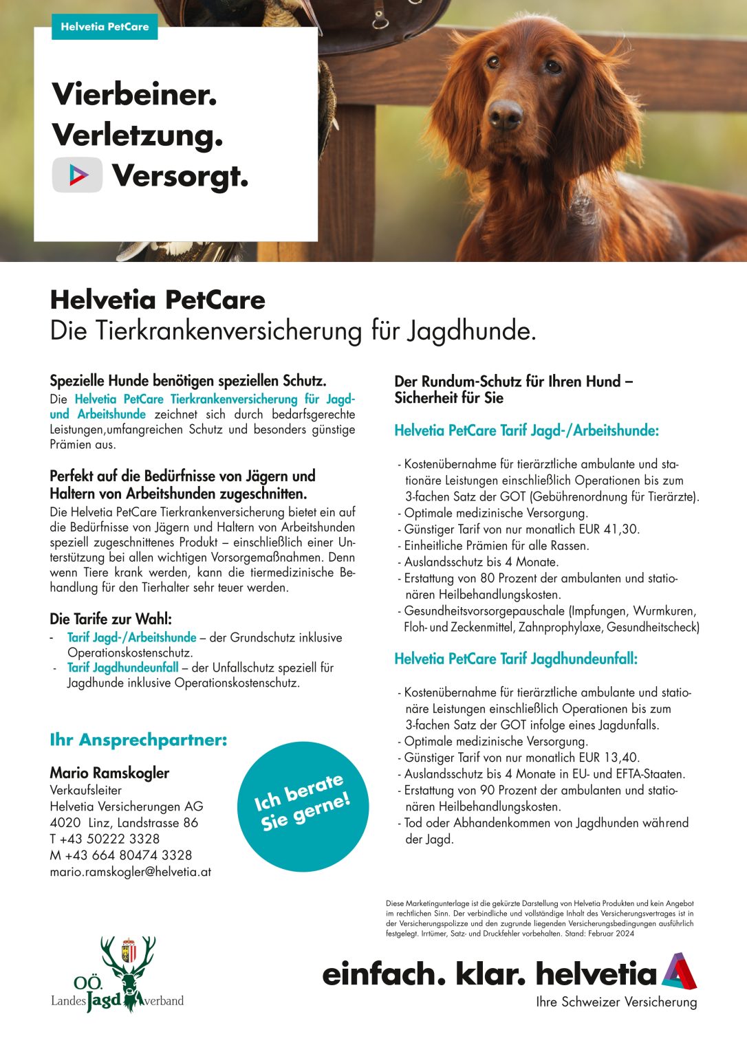 Versicherung des Jagdhundes OÖ LJV