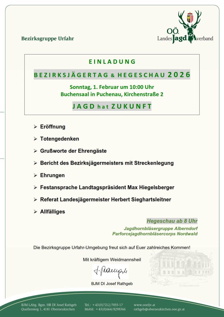 Bezirksj&auml;gertag 2026, O&Ouml; LJV