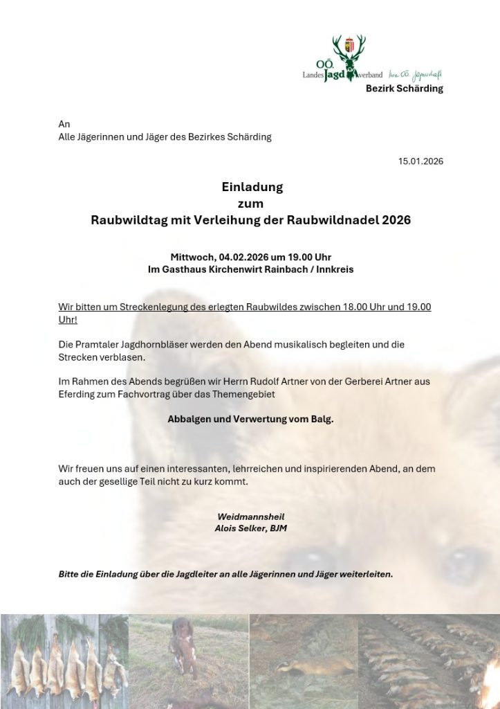 Verleihung der Raubwildnadel 2026, O&Ouml; LJV