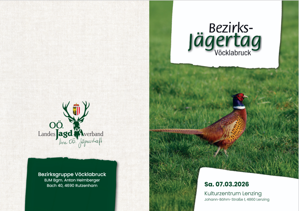 Einladung zum Bezirksjägertag 2026, OÖ LJV