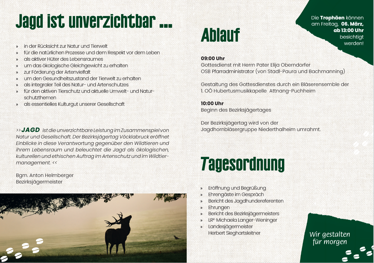 Einladung zum Bezirksj&auml;gertag 2026, O&Ouml; LJV